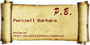 Perczell Barbara névjegykártya